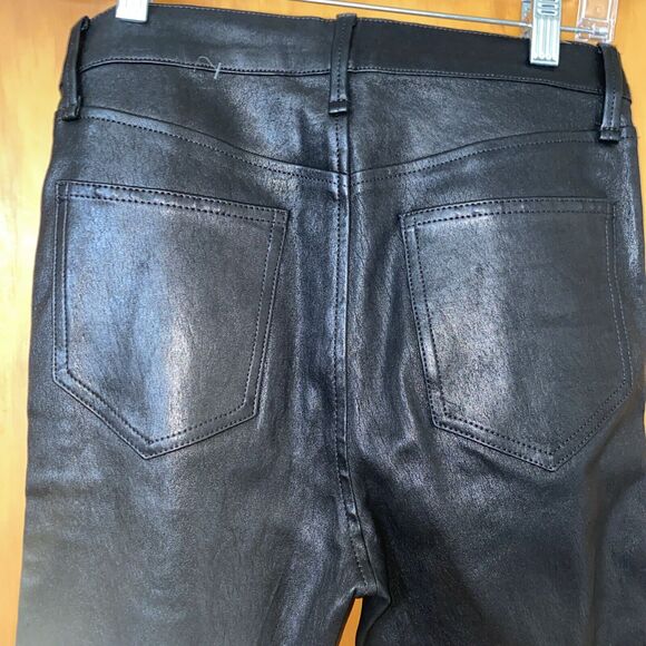 NWOT rag & bone | Black 100% Lamb Leather Jeans/Pants w/ White Stripes - Size 27 - Picture 6 of 12